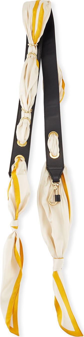 Chloe Solid Scarf Leather Shoulder Strap For Handbag