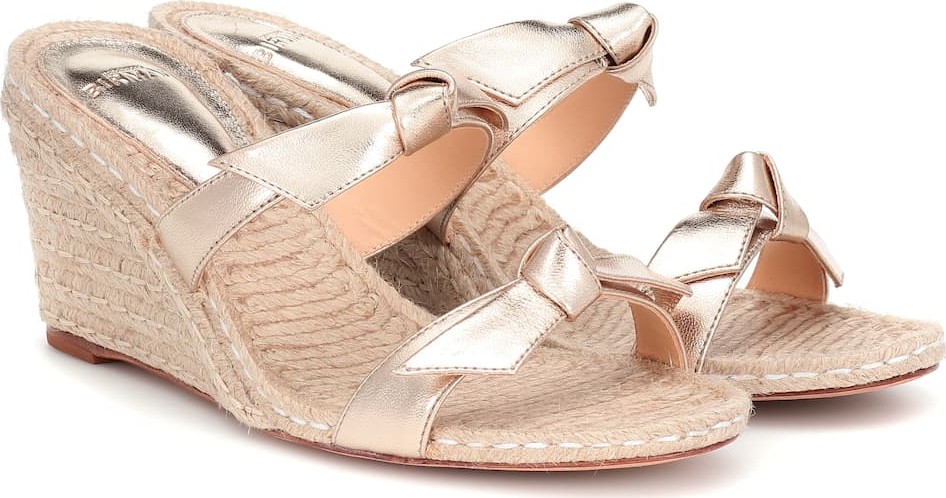 Alexandre Birman Metallic leather espadrilles