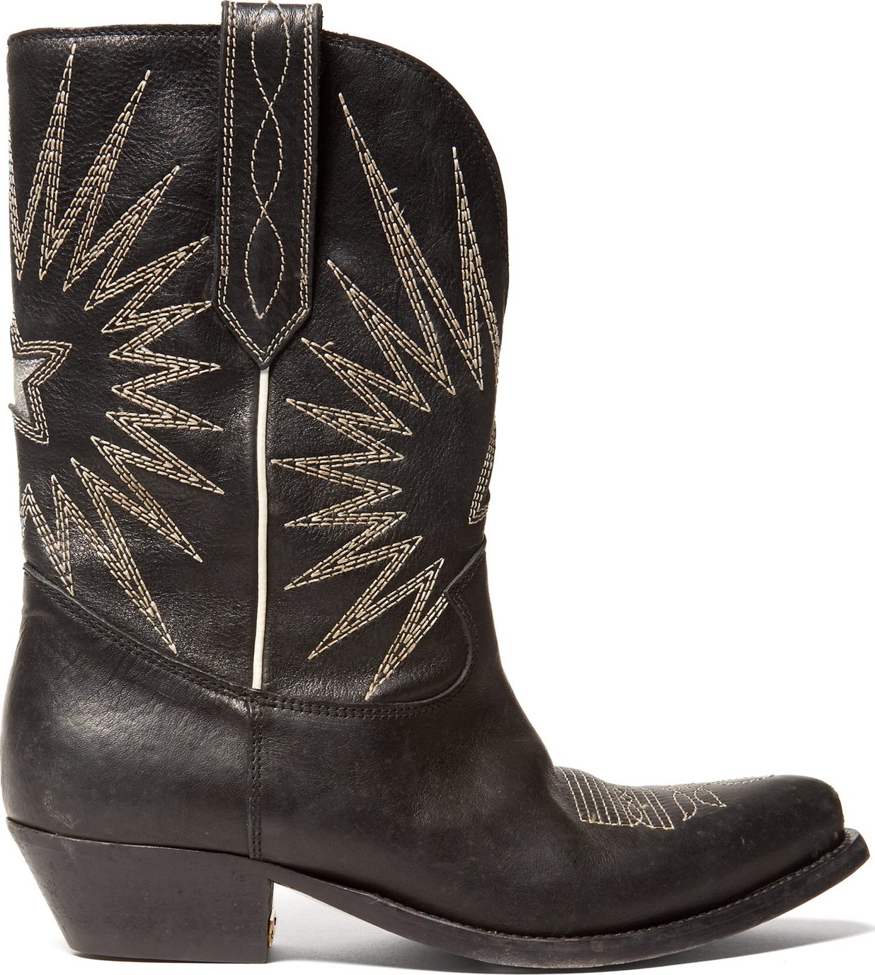 Golden Goose Deluxe Brand Wish Star embroidered leather boots