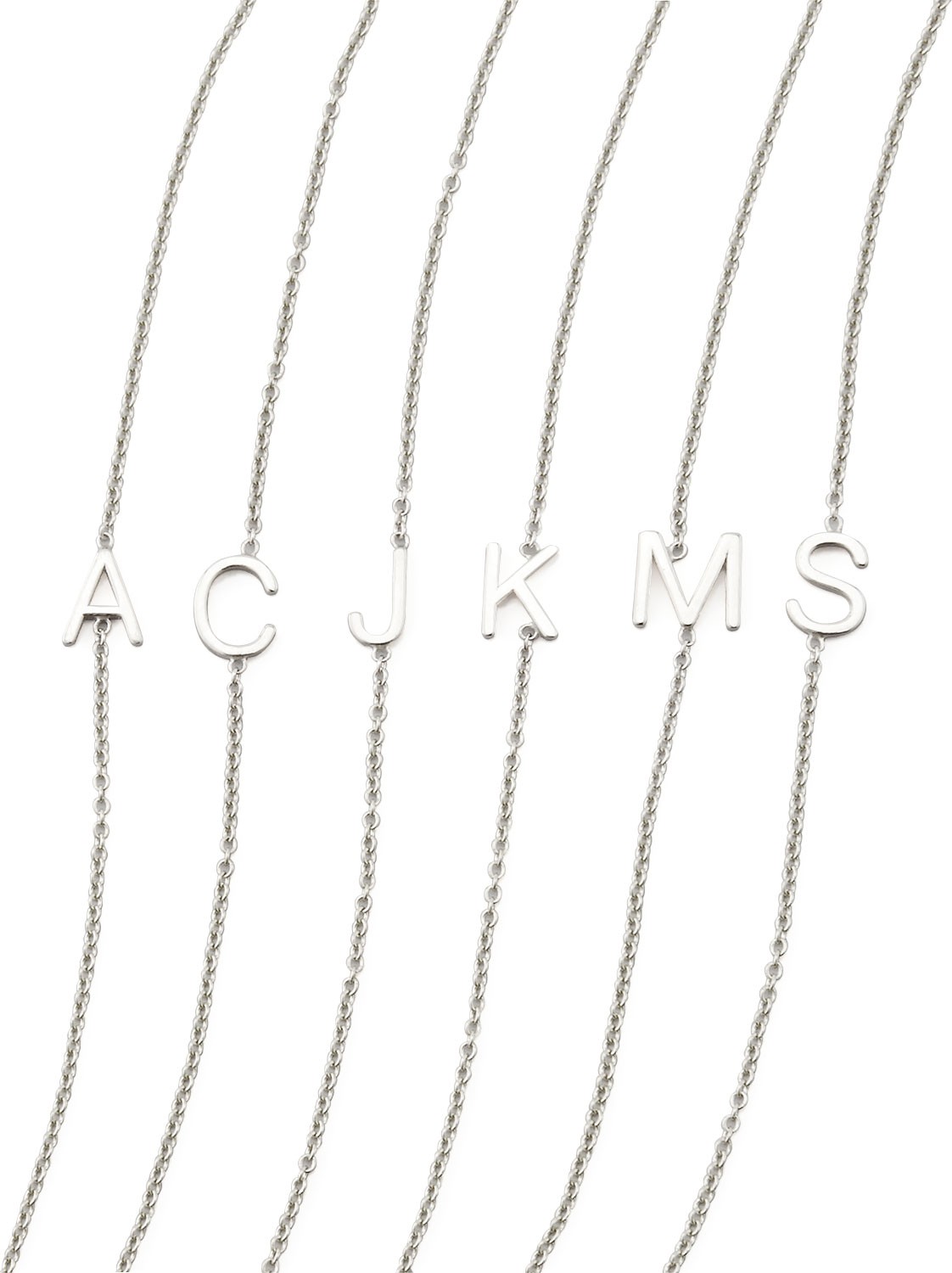 Maya Brenner Designs 14k White Gold Letter Bracelet