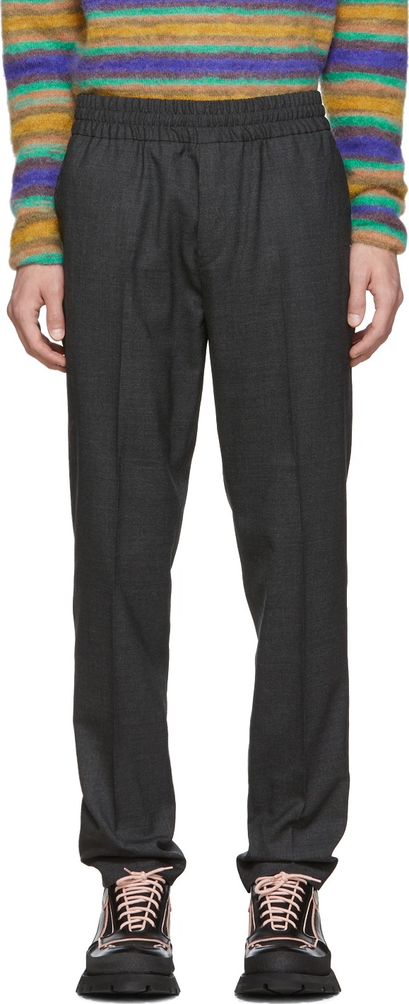 Acne Studios Grey Wool Ryder Trousers