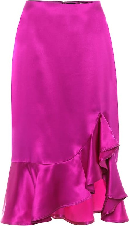 TOM FORD Silk-satin midi skirt