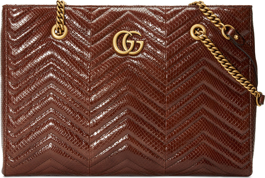 Gucci GG Marmont Chevron Tote Bag