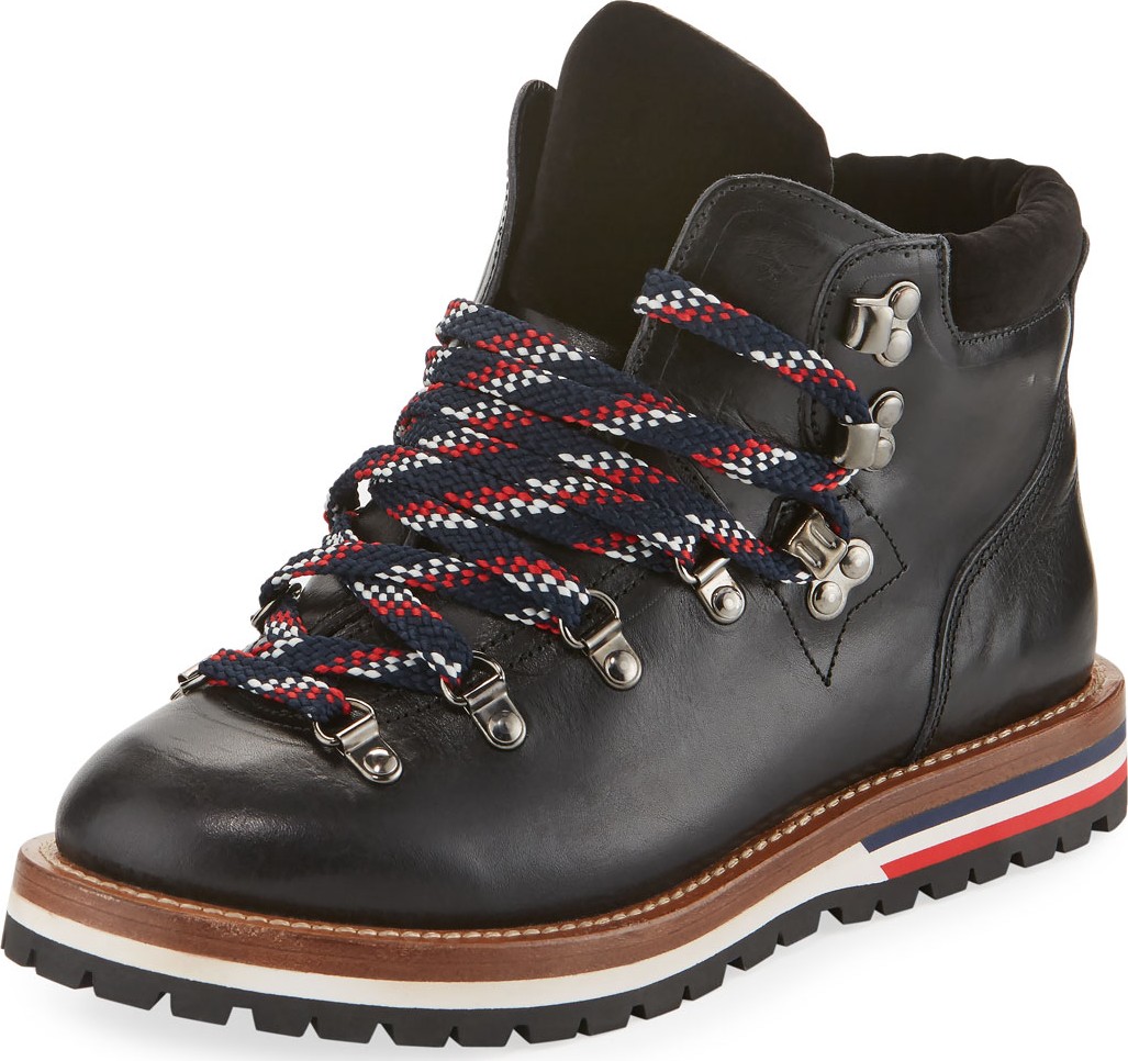 Moncler Blanche Leather Hiking Boot