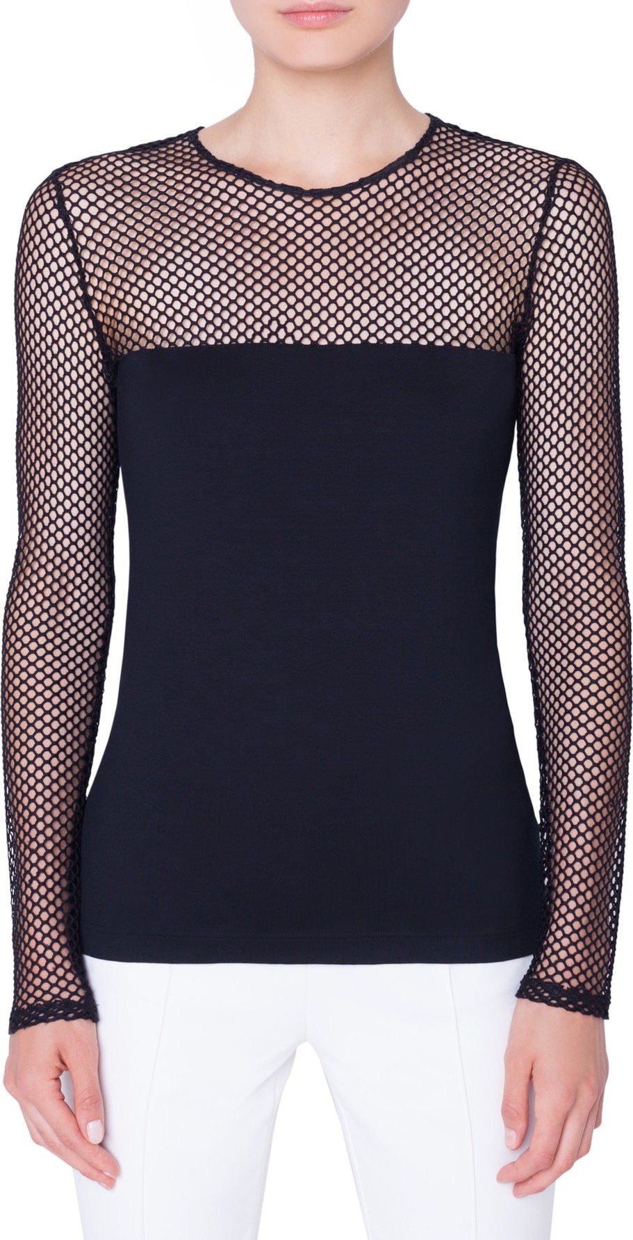 Akris Punto Mesh Yoke Shirt