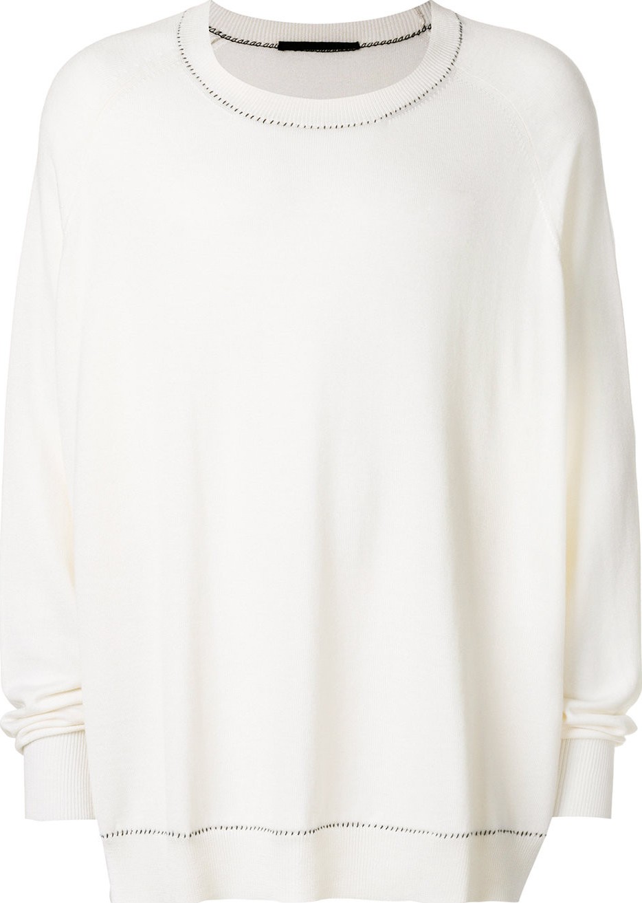 Haider Ackermann contrast stitching jumper