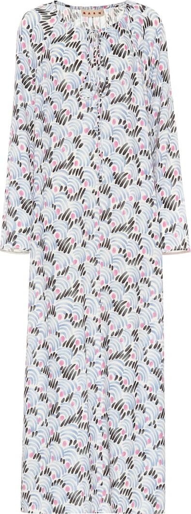 Marni Printed crêpe maxi dress