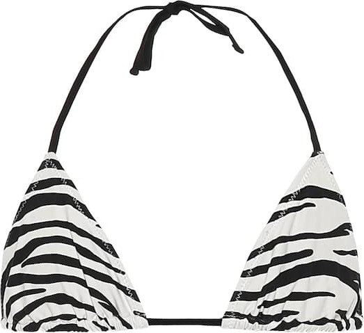 Tropic of C Praia zebra-print bikini top