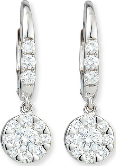 Rina Limor Flower Diamond Dangle Earrings