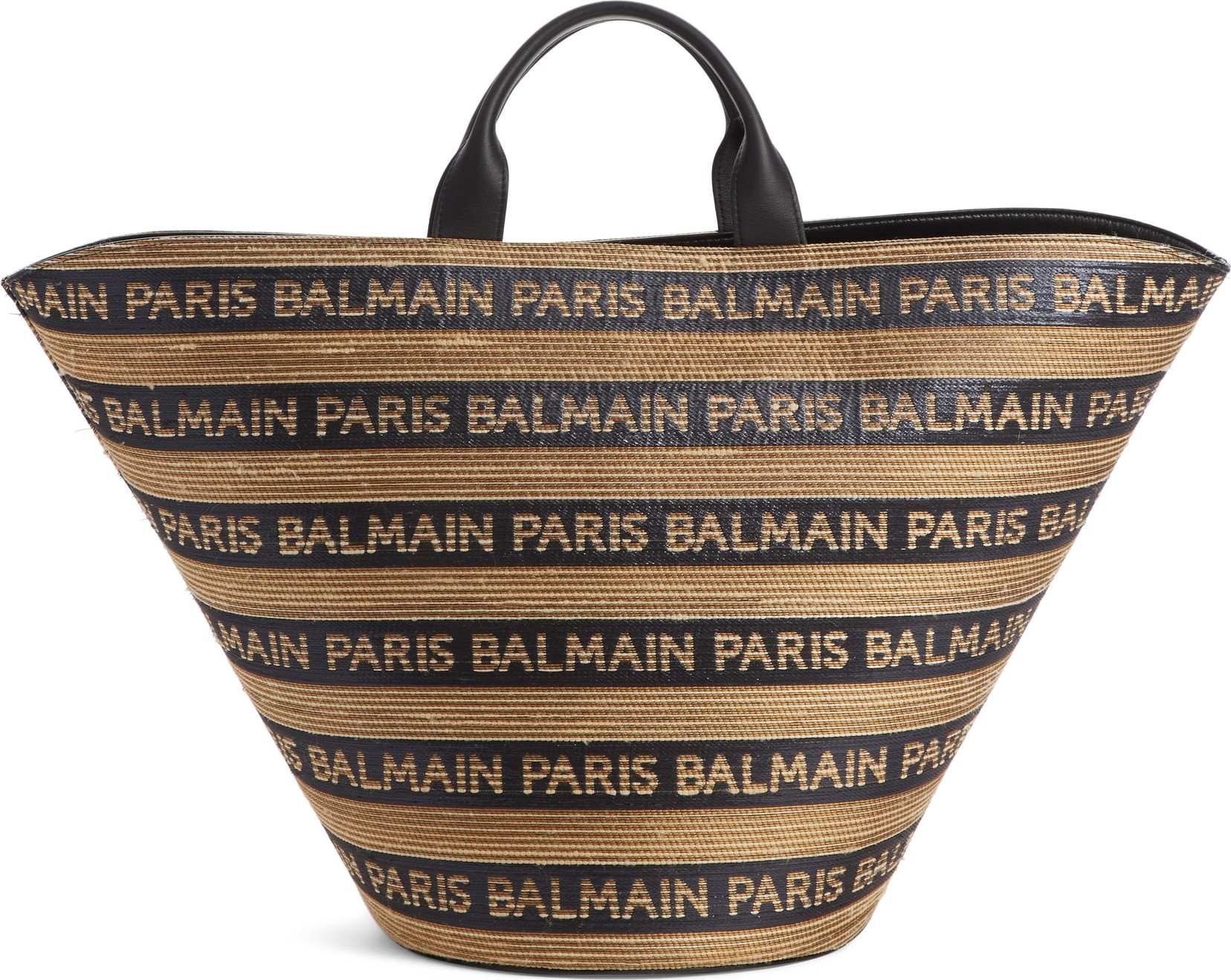 Balmain Raffia Basket Tote