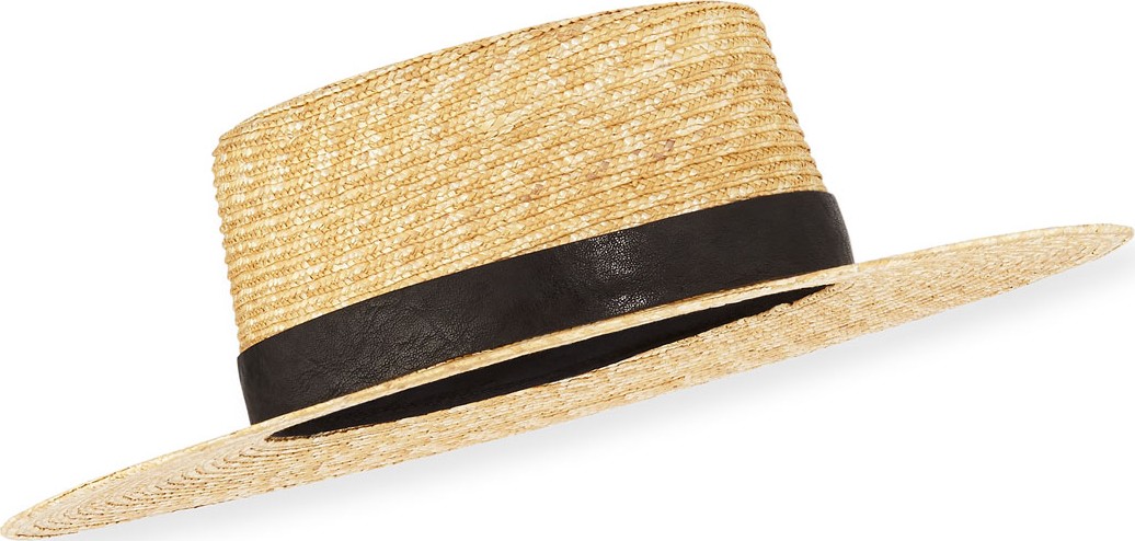 Janessa Leone Klint Straw Fedora Hat