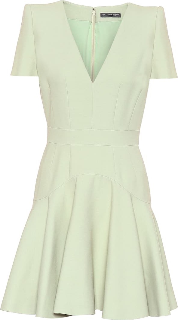 Alexander McQueen Wool and silk minidress