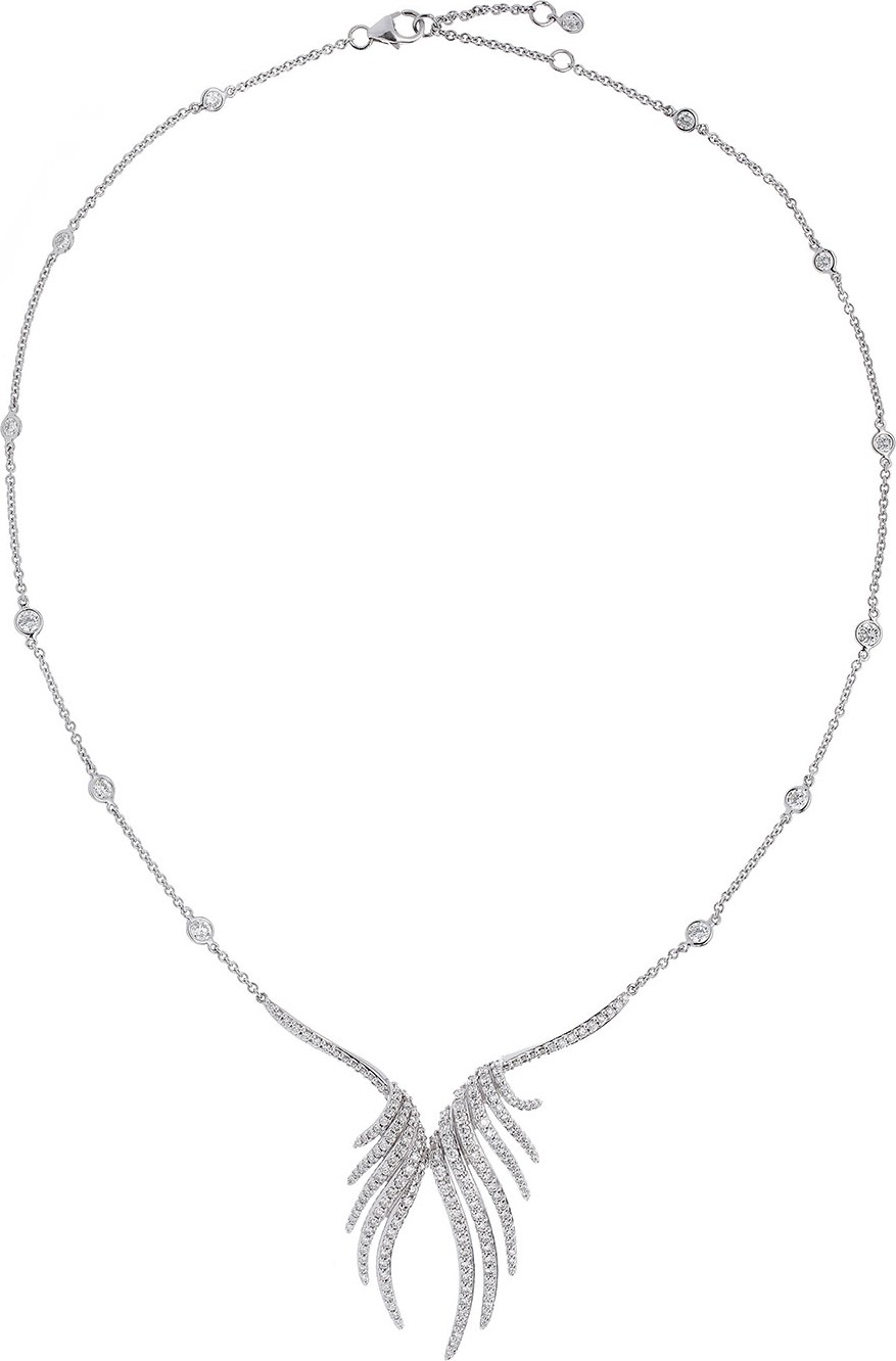 Istanboulli Gioielli Milano Volo 18k White Gold Diamond Pendant Necklace