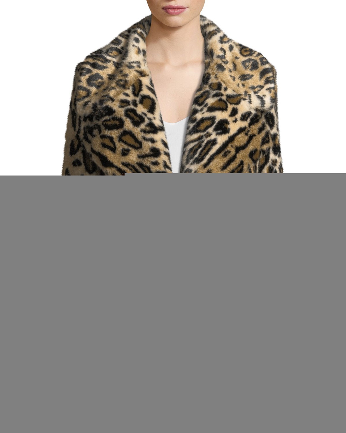 MILLY Cheetah-Print Faux-Fur Jacket