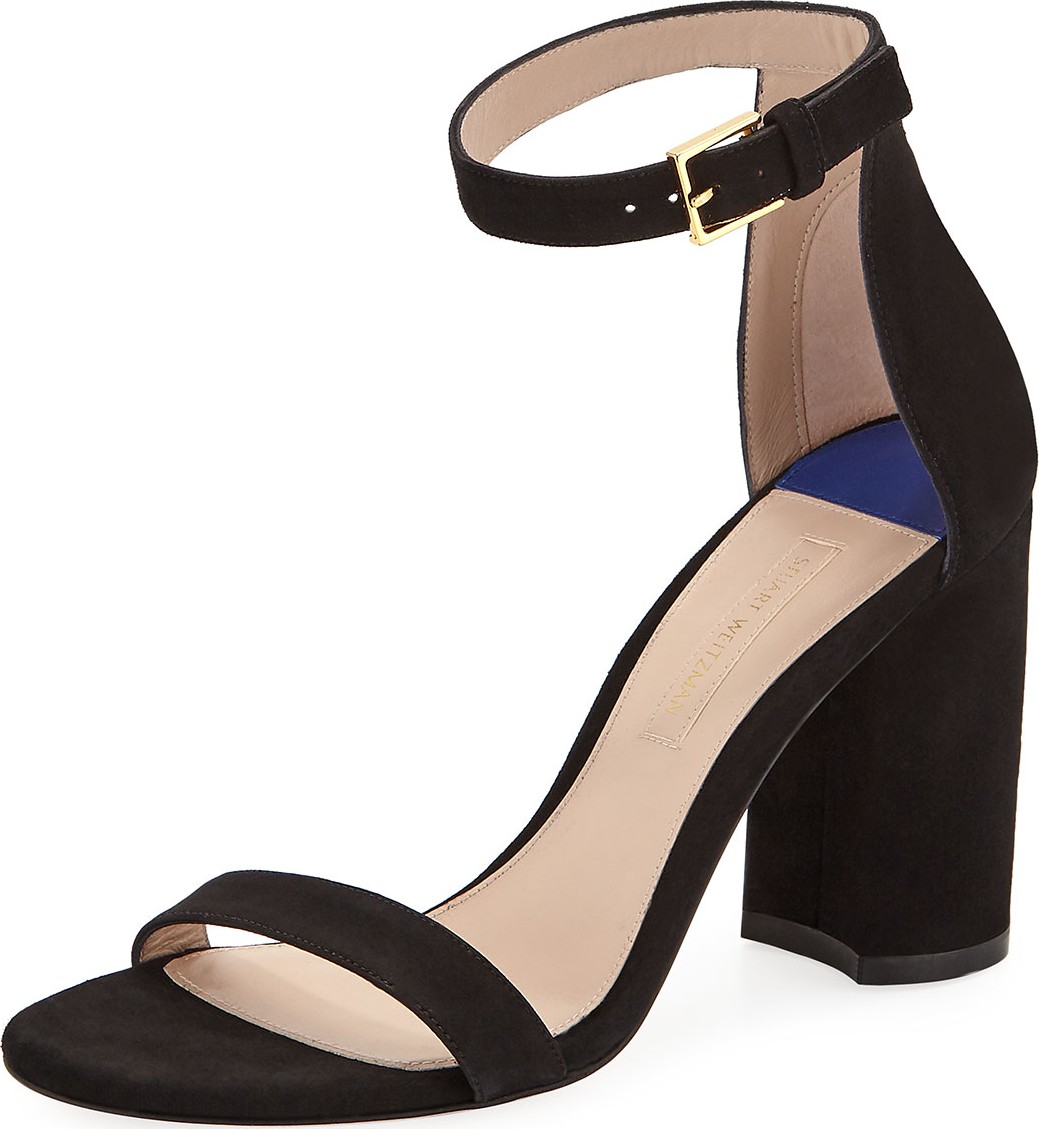 Stuart Weitzman LessNudist 95mm Suede Sandal