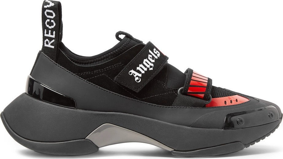 Palm Angels Recovery Suede, Neoprene and Rubber Sneakers