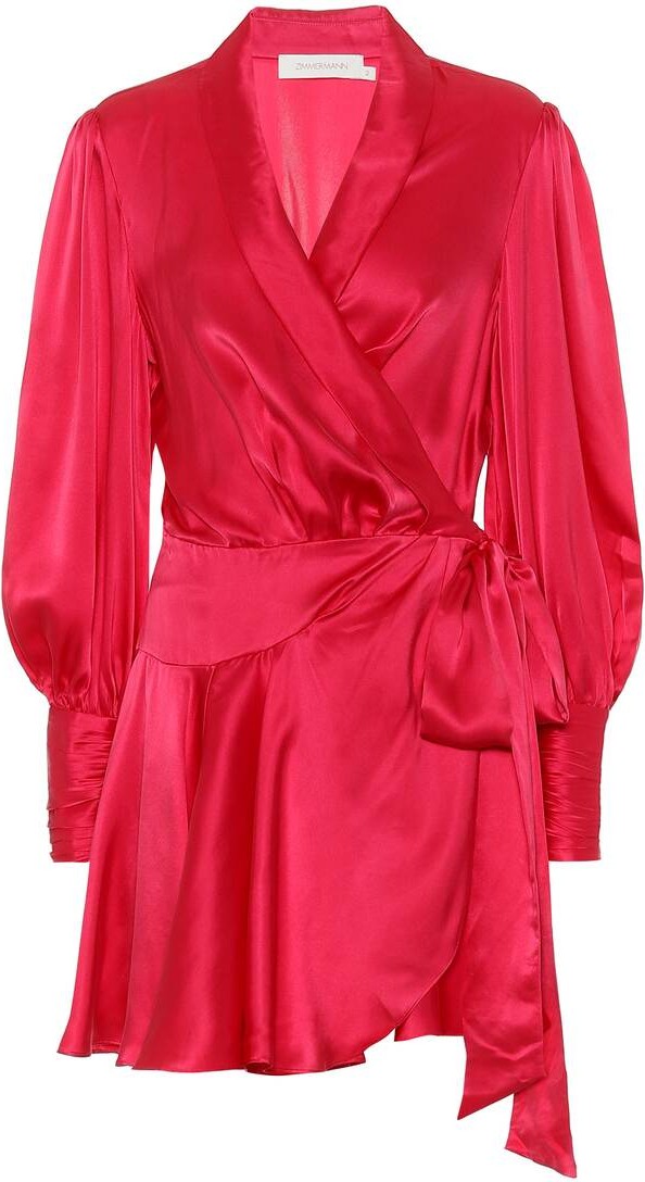 Zimmermann Wavelength silk-satin dress