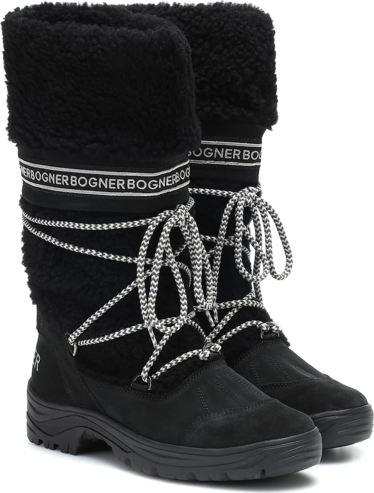 Bogner Alta Badia shearling snow boots