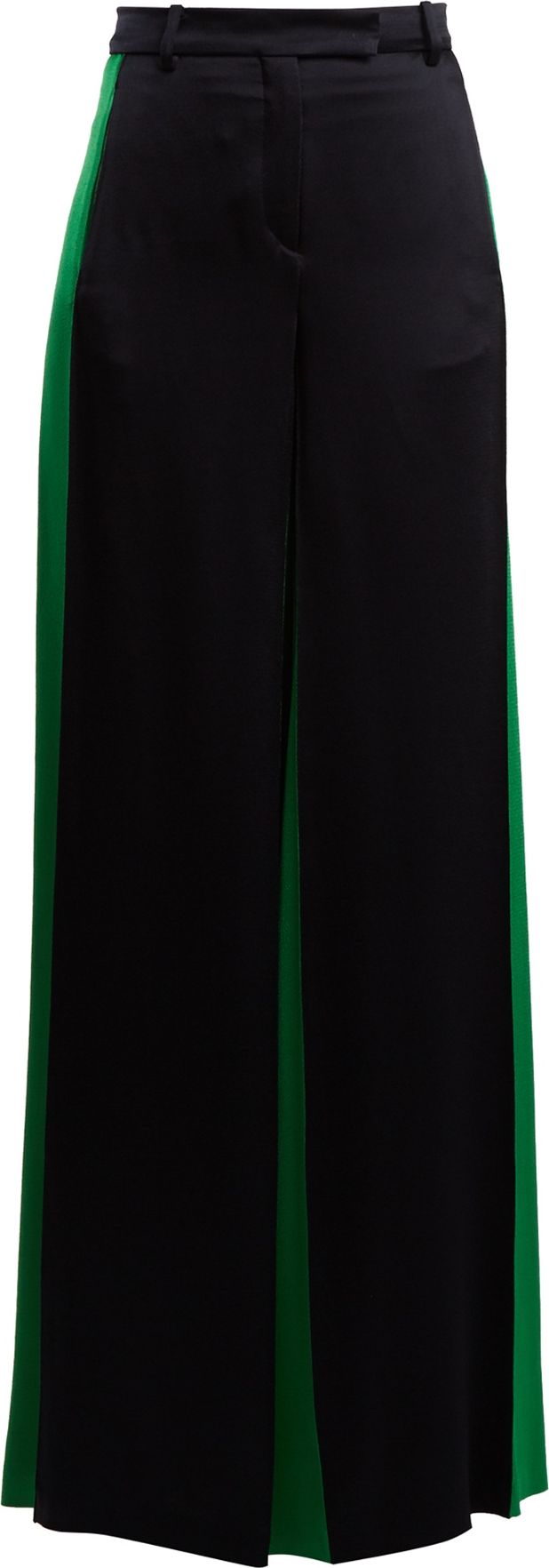 Valentino Wide-leg hammered-satin trousers