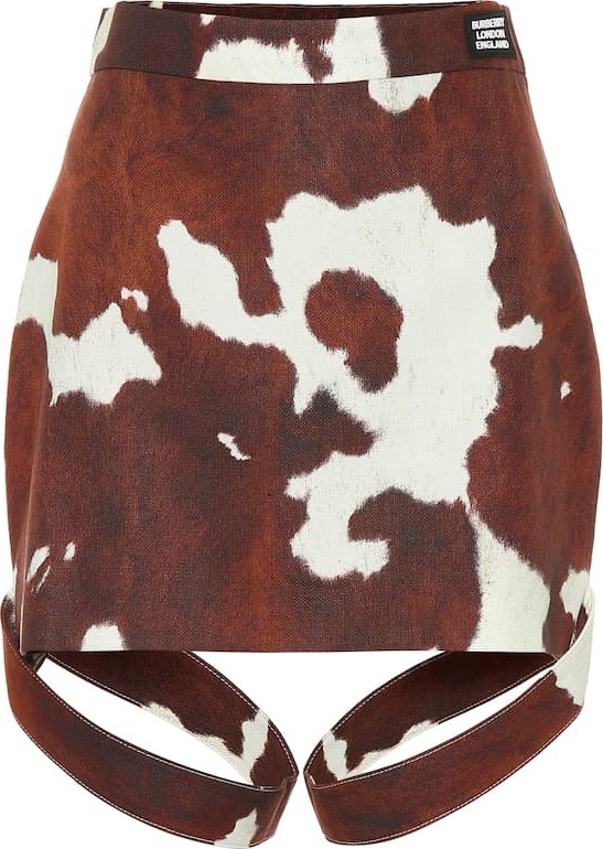 Burberry London England Linen and cotton miniskirt