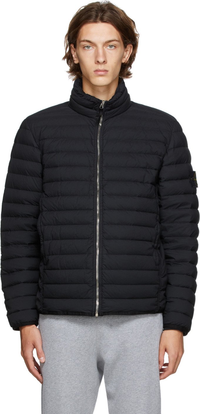 Stone Island - Black Down Chambers Stretch Nylon-TC Jacket