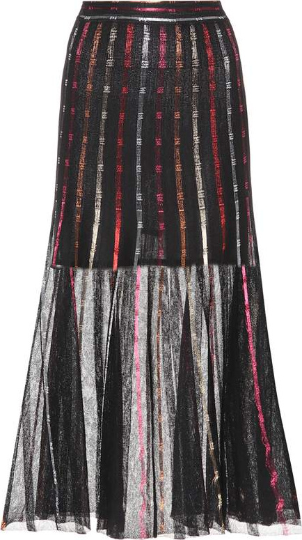 Alexander McQueen Silk-blend skirt