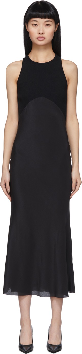 Haider Ackermann Black Fabric Combination Dress