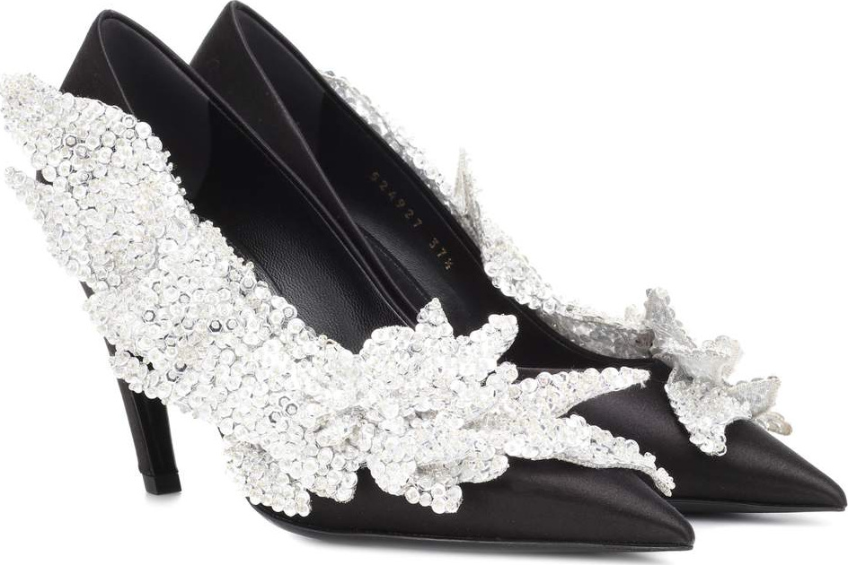 Balenciaga Slash Heel satin pumps