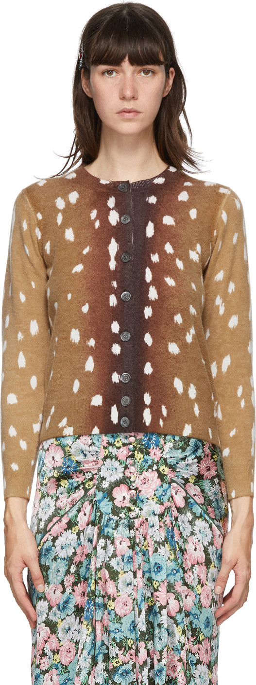 MARC JACOBS - Brown Wool Deer Cardigan