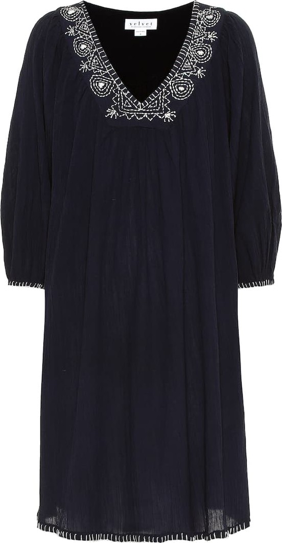 Velvet By Graham & Spencer Trista cotton-blend kaftan