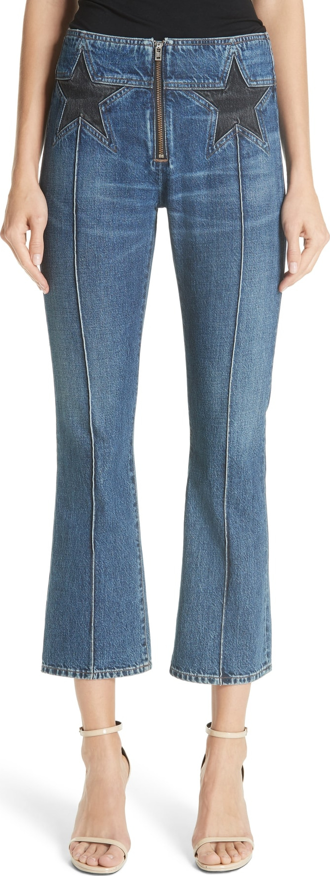 Jean Atelier Star Crop Flare Jeans