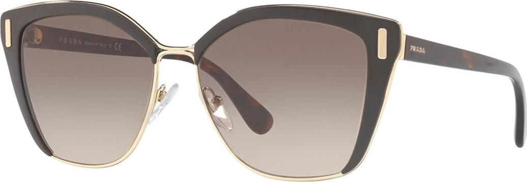Prada Square Mirrored Acetate Sunglasses
