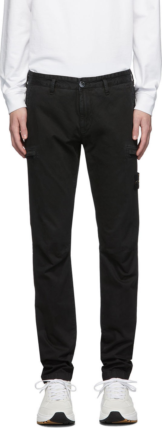 Stone Island Black Cotton Cargo Pants Stone Island Black Cotton Cargo Pants