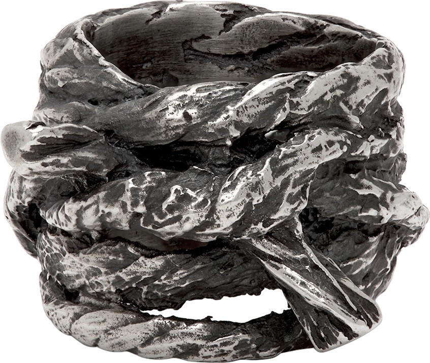Ann Demeulemeester Silver Multi Rope Ring