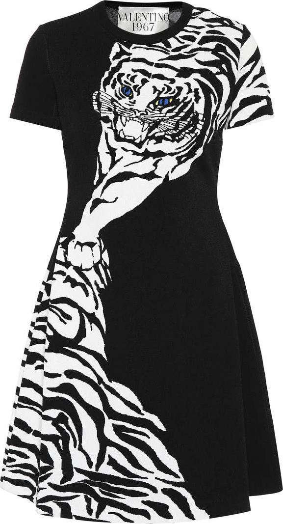 Valentino Knit intarsia minidress