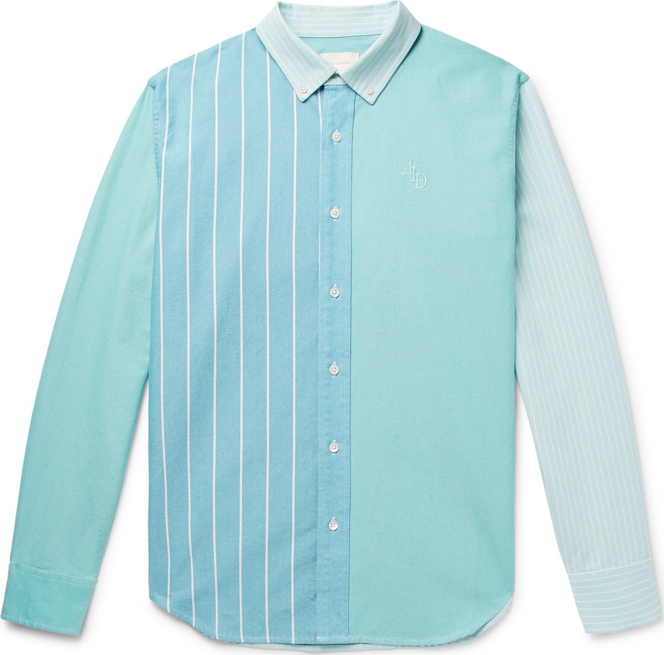 Aimé Leon Dore Slim-Fit Button-Down Collar Colour-Block Cotton Oxford Shirt