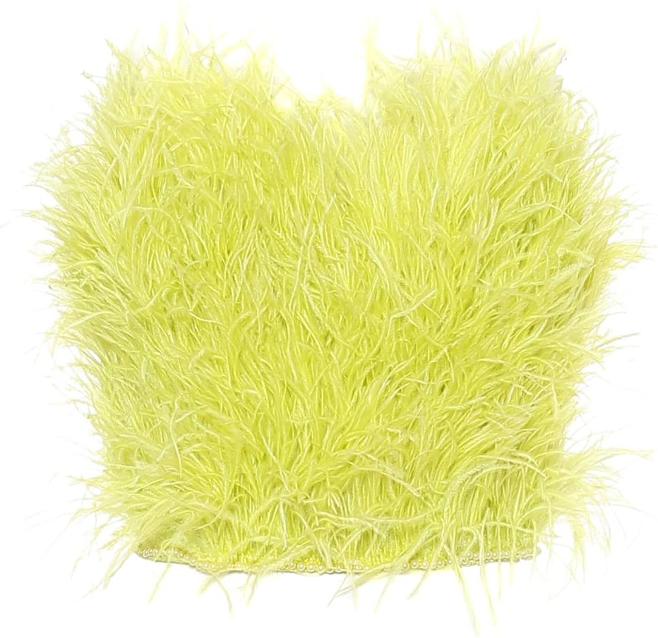 The Attico Embellished feather bustier