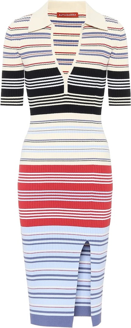 Altuzarra Barkers ribbed-knit midi dress
