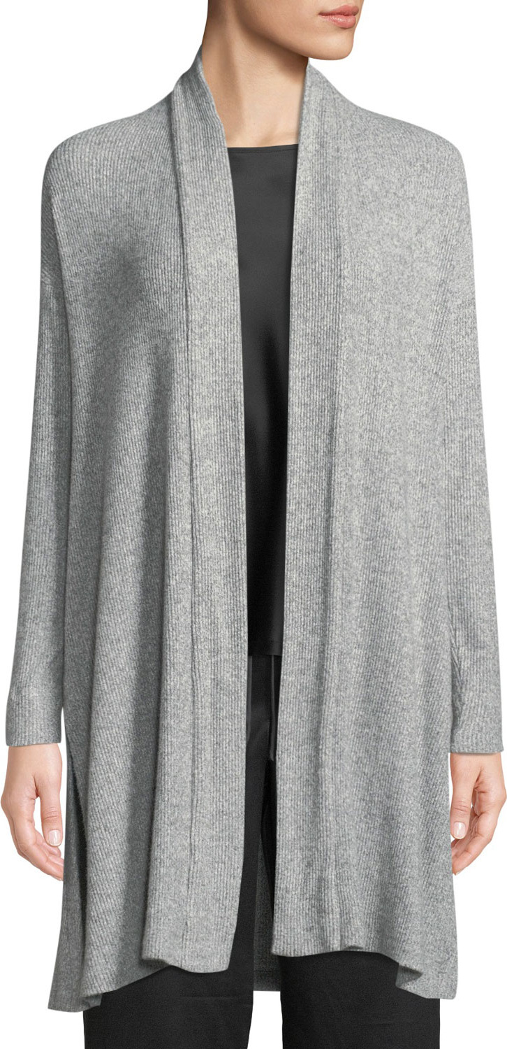 Natori Ulla Rib-Knit Long Lounge Cardigan