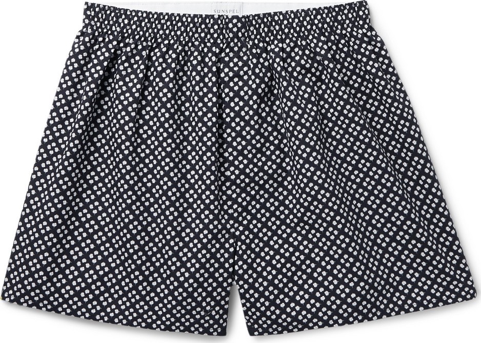 Sunspel Printed Cotton Boxer Shorts
