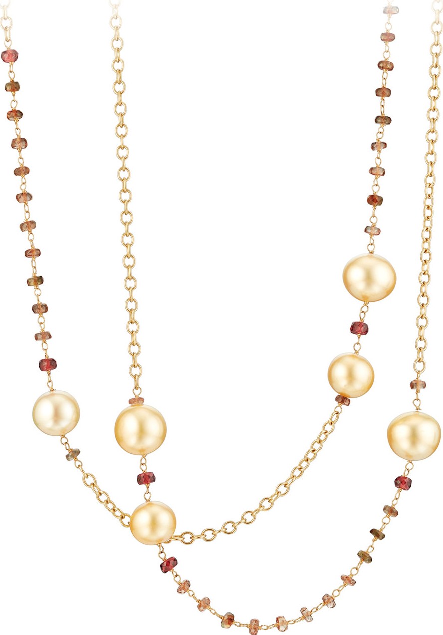 David Yurman Cultured South Sea Golden Pearls, 10-12mm