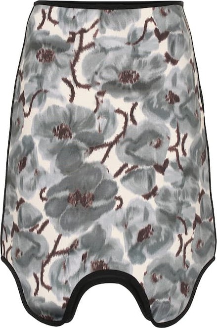 Calvin Klein 205W39NYC Asymmetric printed scuba skirt