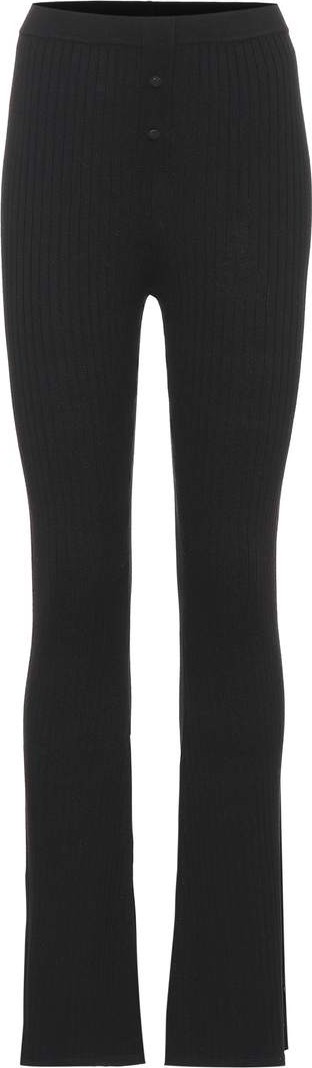 LIVE THE PROCESS Knit High-Waisted Flare pants