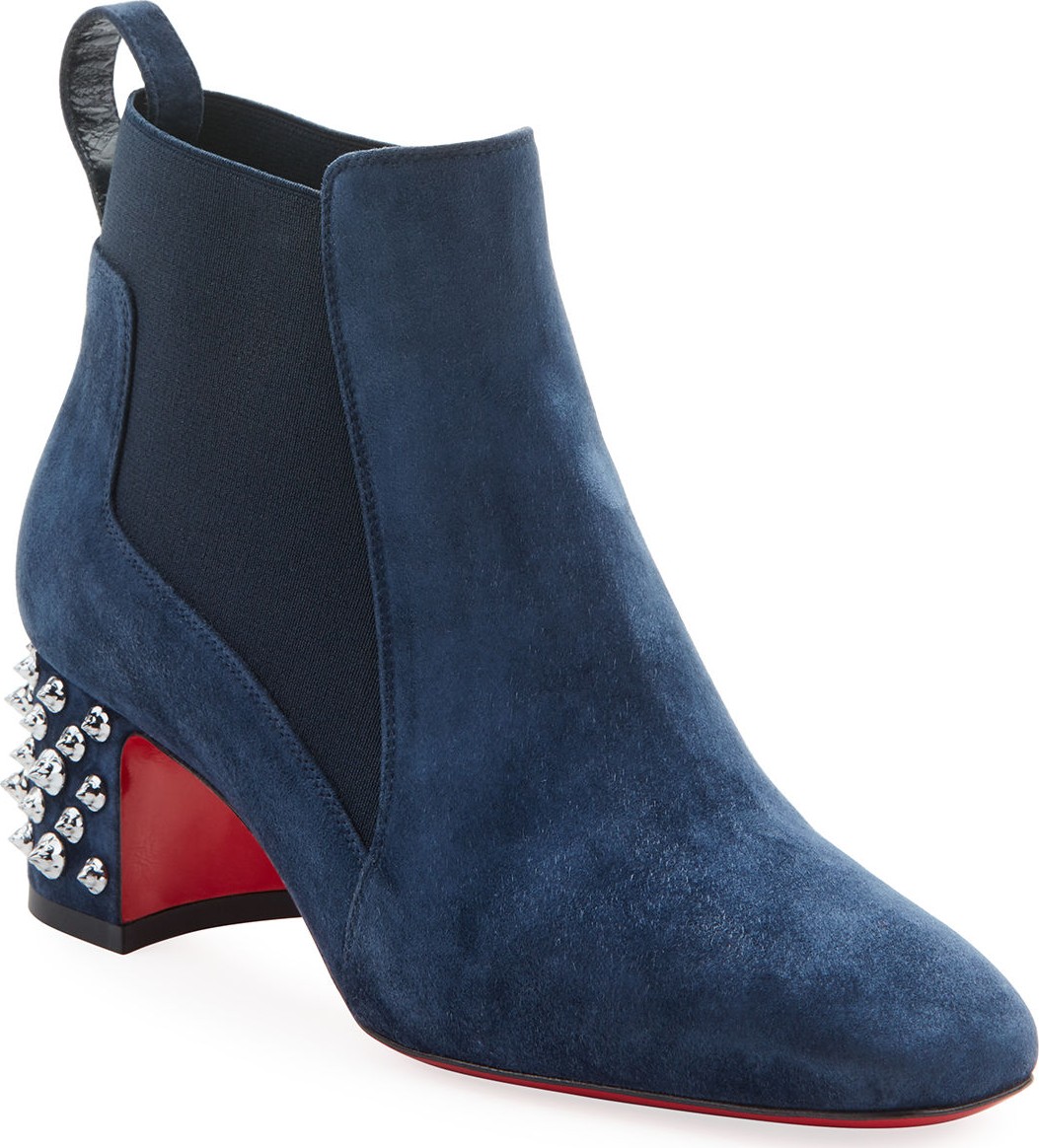 Christian Louboutin Study Suede Red Sole Booties