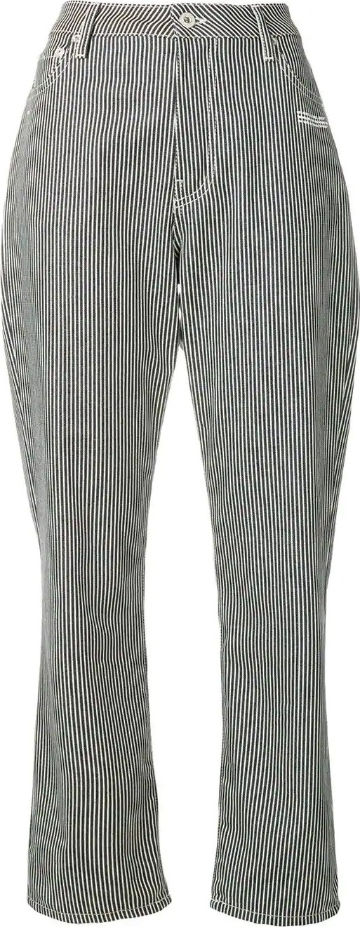 Off White stripped crop jeans