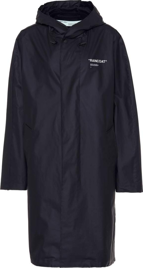 Off White Quote printed raincoat