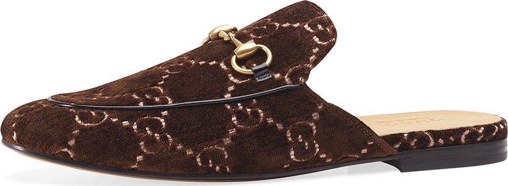 Gucci GG Velvet Princetown Slipper
