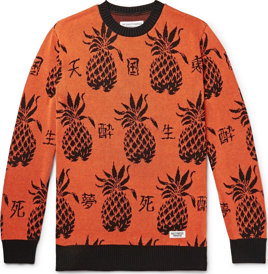 Wacko Maria Cotton-Jacquard Sweater