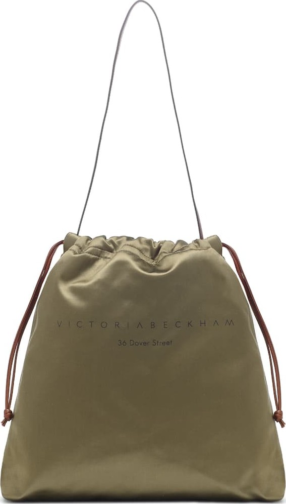 Victoria Beckham Small Drawstring satin tote