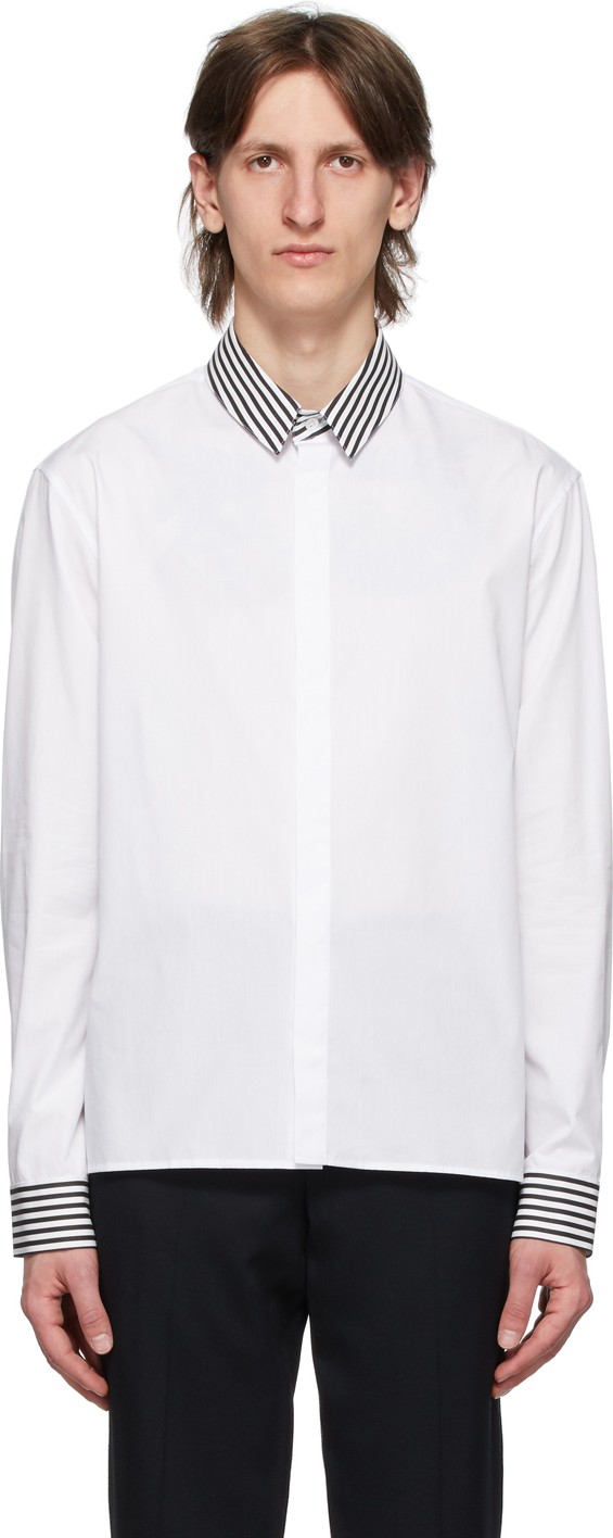 Haider Ackermann White Stripe Classic Shirt